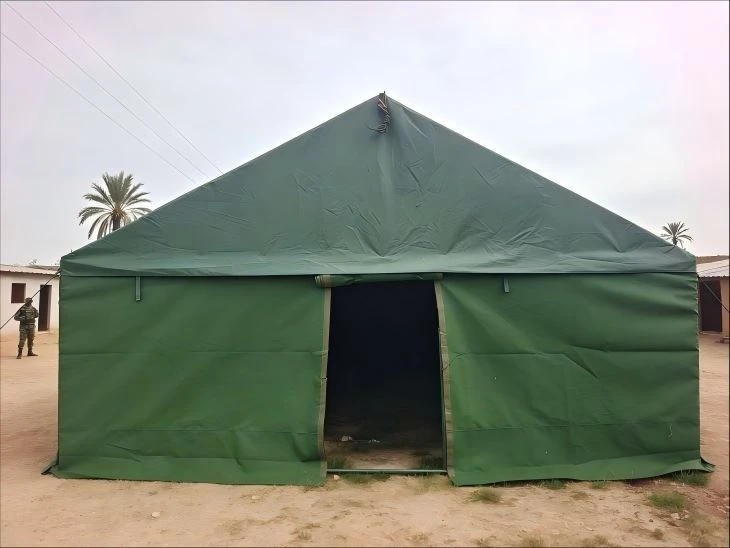 Military Canvas Tent - 5×20m Large PVC Roof and Reliable Field Shelter